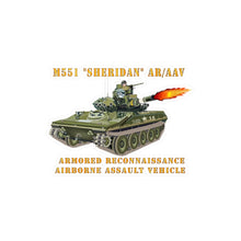 Load image into Gallery viewer, Kiss-Cut Vinyl Decals - Army - M551 Sheridan - Firing - AR-AAV
