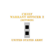 Load image into Gallery viewer, Kiss-Cut Vinyl Decals - Army - Chief Warrant Officer 2 - CW02 - Flat - Retired X 300
