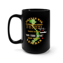 Load image into Gallery viewer, Black Mug 15oz - Navy - Vietnam Combat Vet -  Yankee Station w VN SVC
