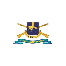 Load image into Gallery viewer, Kiss-Cut Vinyl Decals - Army - 502nd Infantry Regiment - DUI w Br - Ribbon X 300
