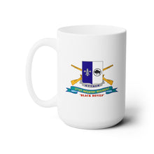 Load image into Gallery viewer, White Mug 15oz -  Army - 371st Infantry Regiment - Black Devils (V0) w Br - Ribbon
