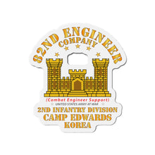Load image into Gallery viewer, Die-Cut Magnets - Army - 82nd Engineer Company  - Camp Edwards -  Korea
