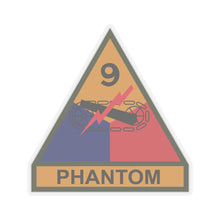 Load image into Gallery viewer, Kiss-Cut Stickers - SSI - 9th Armored Division w Name Tape
