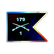 Load image into Gallery viewer, Holographic Die-cut Stickers - 1st Battalion, 179th Infantry Regiment - Guidon X 300
