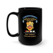 Load image into Gallery viewer, Black Mug 15oz - 8th Infantry Division Scroll - 5th Bn, 83rd Field Artillery Regiment - West Germany - Cold War Vet w COLD SVC X 300
