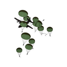 Load image into Gallery viewer, Kiss-Cut Vinyl Decals - Army - Paratrooper - Mass Tac - 1 AC - 2 Doors -  w Jumpers X 300
