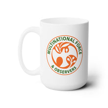 Load image into Gallery viewer, White Mug 15oz - Multinational Force and Observers (MFO) Insignia
