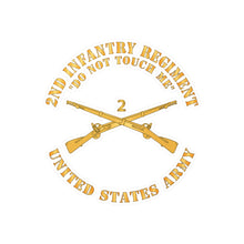 Load image into Gallery viewer, Kiss-Cut Vinyl Decals - Army - 2nd  Infantry Regiment Branch - Do Not Touch Me - US Army X 300
