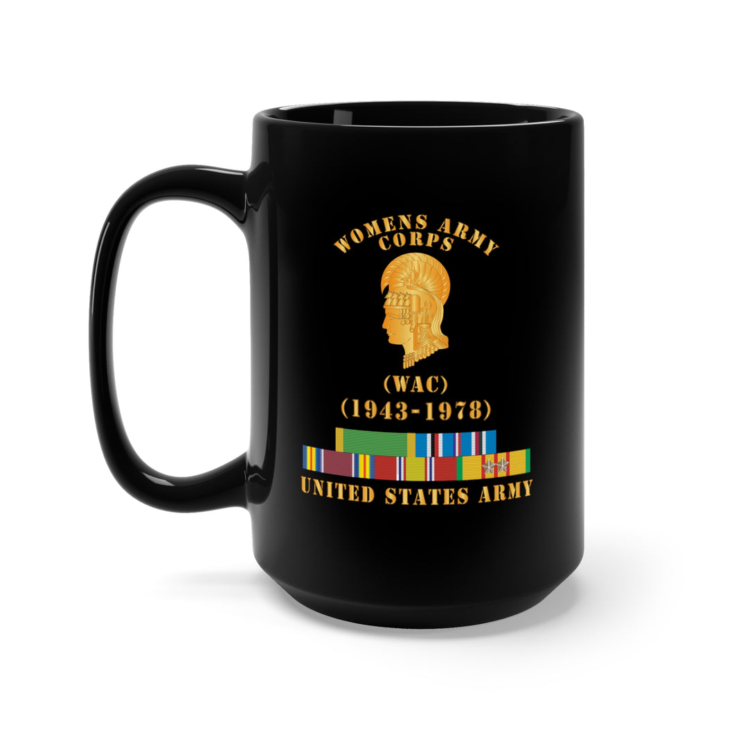 Black Mug 15oz - Army - Womens Army Corps 1942-1978 - w AMCAPGN - WWIIVIC - NDSM - WAC - US Army X 300