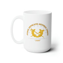 Load image into Gallery viewer, White Ceramic Mug 15oz - Army - JAG Branch
