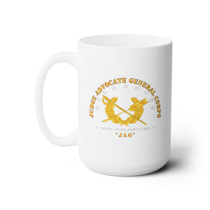 White Ceramic Mug 15oz - Army - JAG Branch