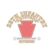 Load image into Gallery viewer, Kiss-Cut Stickers - Army - 28th Infantry Division - Keystone - SSI wo Stars
