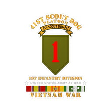 Load image into Gallery viewer, Kiss-Cut Vinyl Decals - Army - 41st  Scout Dog Platoon 1st Infantry Division w VN SVC
