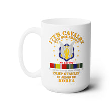 Load image into Gallery viewer, White Mug 15oz -Army - 5th Squadron 17th Cavalry - Air Cav - Camp Stanley  Korea w KDSM SVC
