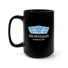 Load image into Gallery viewer, Black Mug 15oz - Army - The Pentagon w Bldg - Txt X 300
