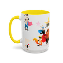 Load image into Gallery viewer, Accent Coffee Mug (11, 15oz) - Superhero Animals
