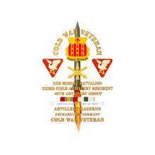 Load image into Gallery viewer, Kiss-Cut Vinyl Decals - Army - Cold War Vet - 2nd Missile Bn, 333rd Artillery 46th Artillery Group - Germany - Firing Missile  w COLD SVC
