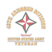 Load image into Gallery viewer, Kiss-Cut Stickers - Army - SSI - 48th Armored Division - Hurricane - US Army Veteran X 300
