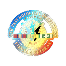 Load image into Gallery viewer, Holographic Die-cut Stickers - 6th Psychological Operations w SVC Ribbons X 300
