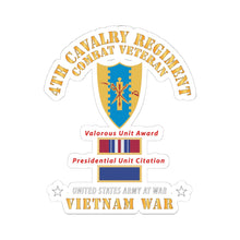 Load image into Gallery viewer, Kiss - Cut Stickers - Army - 4th Cavalry Regiment - Vietnam War w PUC and VUA X 300
