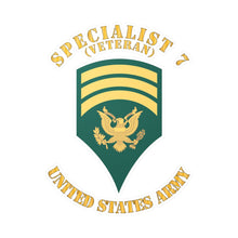 Load image into Gallery viewer, Kiss-Cut Vinyl Decals - Army - Enlisted - SPEC 7 - Specialist 7  - Std - Veteran X 300
