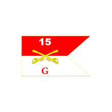 Load image into Gallery viewer, Kiss-Cut Vinyl Decals - Army - G Troop Guidon - 15th Cavalry Regiment
