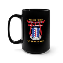 Load image into Gallery viewer, Black Mug 15oz - Army - 187th Infantry Regiment - Torii, Rakkasans, Let Valor Not Fail, English, Latin X 300
