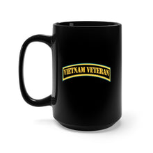 Load image into Gallery viewer, Black Mug 15oz - Vietnam Veteran Tab - Gold
