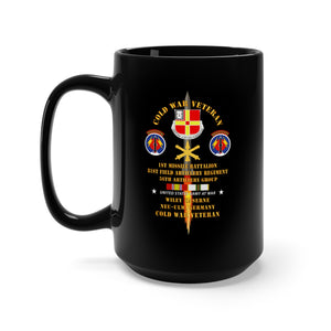 Black Mug 15oz - Cold War Vet - 1st Missile Bn, 81st Artillery 56th Artillery Group - Neu-Ulm Germany - Firing Missile  w COLD SVC