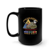 Load image into Gallery viewer, Black Mug 15oz - Army - 761st Tank Battalion - Black Panthers - w Tank w SSI WW
