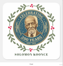Load image into Gallery viewer, Sheet of Stickers - Solomon Koonce - Celebrating 200 Years
