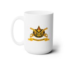 Load image into Gallery viewer, White Ceramic Mug 15oz - Army - 2nd Infantry Division - w Br - Ribbon
