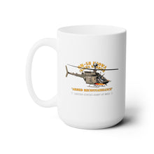 Load image into Gallery viewer, White Ceramic Mug 15oz - Army - OH-58 Kiowa - Armed Reconnaissance
