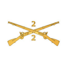 Load image into Gallery viewer, Kiss-Cut Vinyl Decals - Army - 2nd Battalion, 2nd Infantry Regiment Branch - wo Txt X 300
