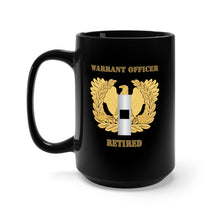 Load image into Gallery viewer, Black Mug 15oz - Emblem - Warrant Officer - WO1 - Retired X 300
