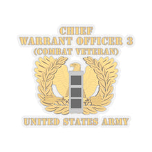 Load image into Gallery viewer, Kiss-Cut Stickers - Army - Chief Warrant Officer - CW03 - Combat Veteran - Flat - Eagle and Bar X 300

