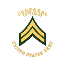 Load image into Gallery viewer, Kiss-Cut Vinyl Decals - Army - Corporal - CPL - Retired - Flat X 300
