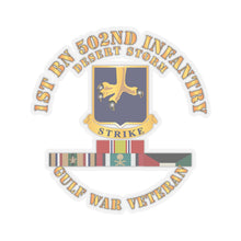 Load image into Gallery viewer, Kiss-Cut Stickers - Army - 1st Bn 502nd Infantry - Desert Storm w Svc
