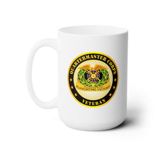 Load image into Gallery viewer, White Ceramic Mug 15oz - Army - Quartermaster Corps Veteran
