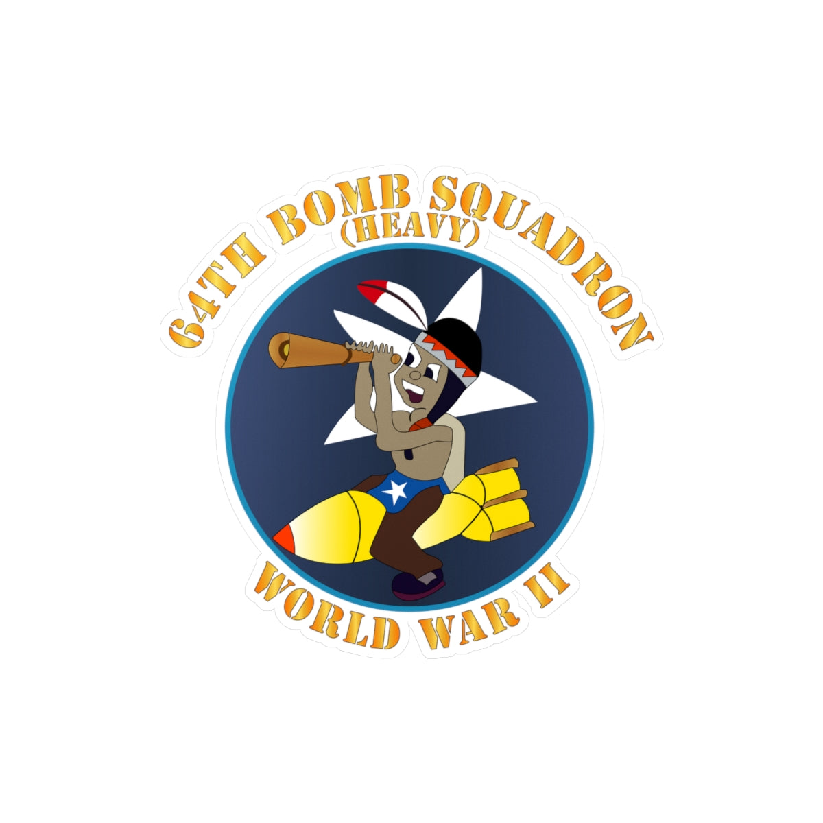 Custom Ww2 Bomb Decal Kiss-Cut Vinyl Decals - AAC - 64th Bomb Squadron - WWII X 300 – MIP ...