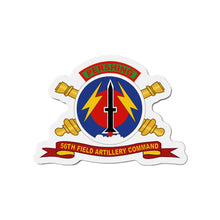 Load image into Gallery viewer, Die-Cut Magnets - Army - 56th Field Artillery Command - SSI w Br - Ribbon
