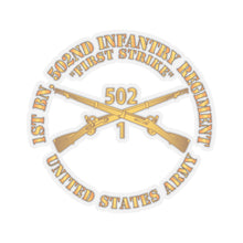 Load image into Gallery viewer, Kiss-Cut Stickers - Army - 1st Bn 502nd Infantry Regt - First Strike - Infantry Br
