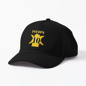 Twill Hat - Army - PSYOPS w Branch Insignia - 10th Battalion Numeral - Line X 300 - Hat - DTG (Direct-To-Garment)