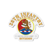Load image into Gallery viewer, Die-Cut Magnets -SSI -Army - 28th Infantry Division - Keystone - DUI wo Stars X 300
