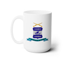 Load image into Gallery viewer, White Ceramic Mug 15oz - Army - 2nd Infantry Battalion w Br - Ribbon
