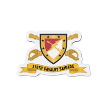 Load image into Gallery viewer, Die-Cut Magnets -SSI - Army  - 316th Cavalry Brigade - SSI w Br - Ribbon X 300
