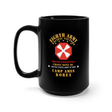Load image into Gallery viewer, Black Mug 15oz - Army - Eighth Army - Camp Ames - Special Ammunition - Korea - Chong Dong Ri X 300
