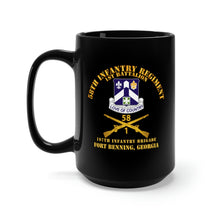 Load image into Gallery viewer, Black Mug 15oz - 1st Bn 58th Infantry - 197th Inf Bde Ft Benning Ga
