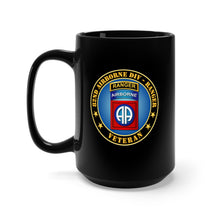 Load image into Gallery viewer, Black Mug 15oz - 82nd Airborne Div - Ranger Veteran
