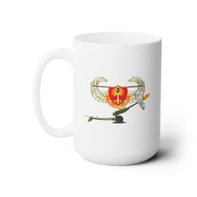 Load image into Gallery viewer, White Mug 15oz -Army - 320th FA - DUI - AA Badge - 105mm
